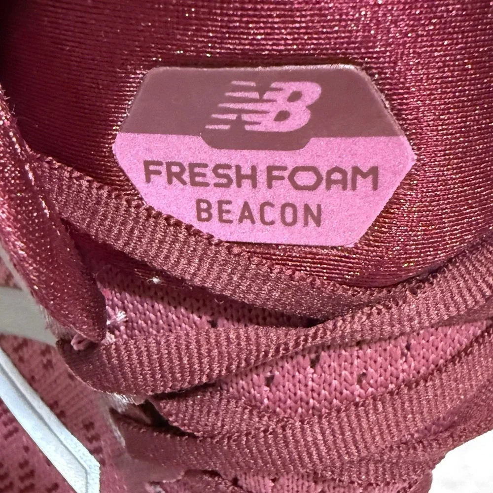 New Balance Beacon v2 Shoes Women Sz 10 Fresh Foam Burgundy Running Sneakers